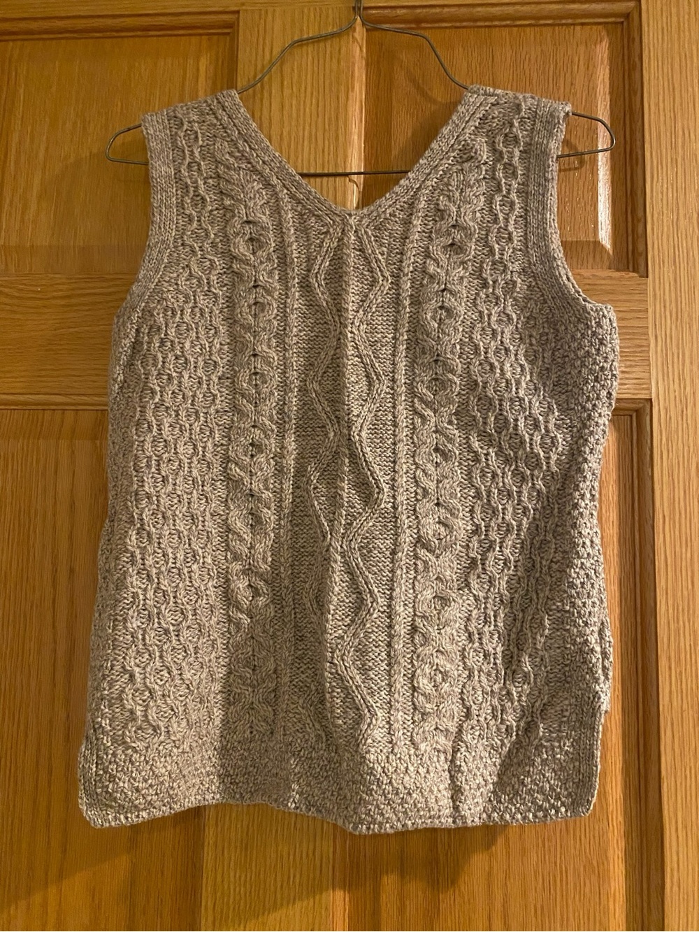 Aran Sweater Market Wicker Women's V-Neck Wool Slipover Size XS - Picture 5 of 9